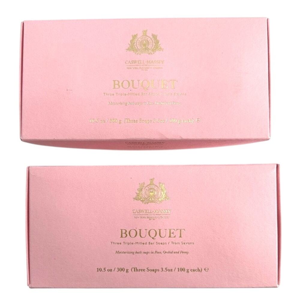 Caswell-Massey NYBG Bouquet Soap Lot 6 Bars Rose Orchid Peony Triple Milled Set